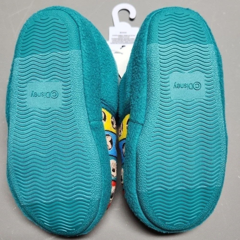 NEW Unisex Kids Disney Mickey Mouse Slip-On Slippers, Size 11/12